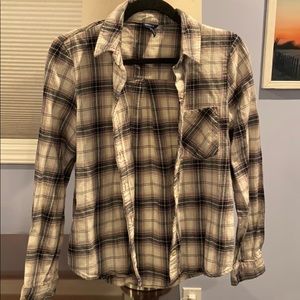 White/gray/black flannel